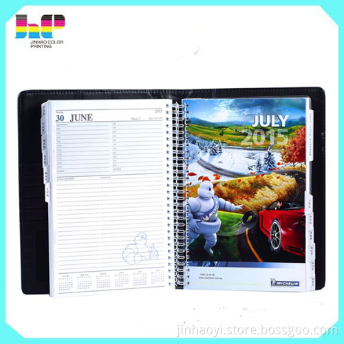 hot sale new design PVC hardcover notebook printing with a pen